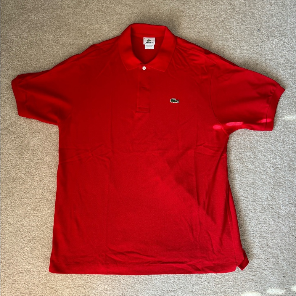 Lacoste Men’s Polo Shirt Red Size 6